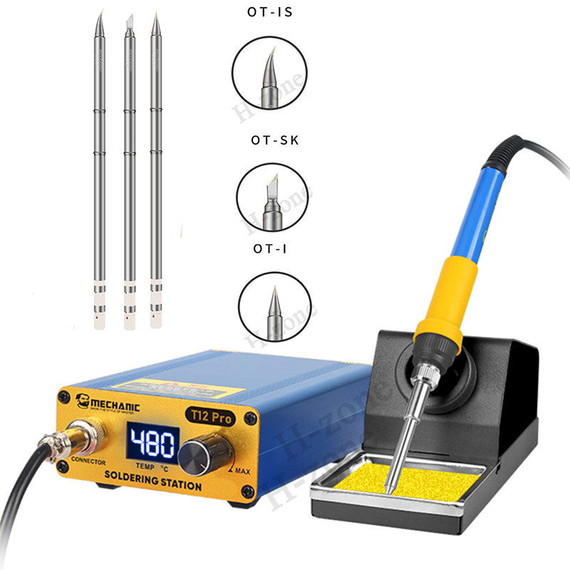 MECHANIC T12 Pro intelligent soldering station LED digital display BGA rework station with soldering iron head welding tool