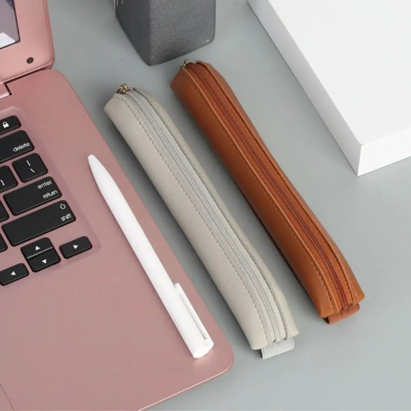 Pu Leder Bleistift Lagerung Tasche Buch Notebook Elastische Gummiband Stift Clip Tragbare Büro Treffen Laptop Stift Halter