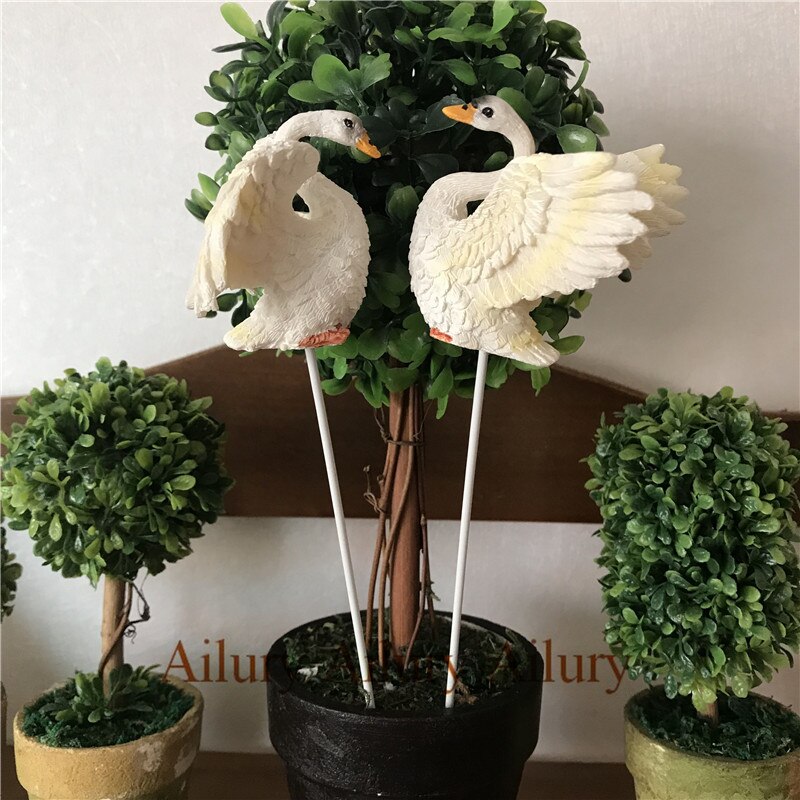 Fioriera cigno piccolo, vaso per piante grasse, ceramica
