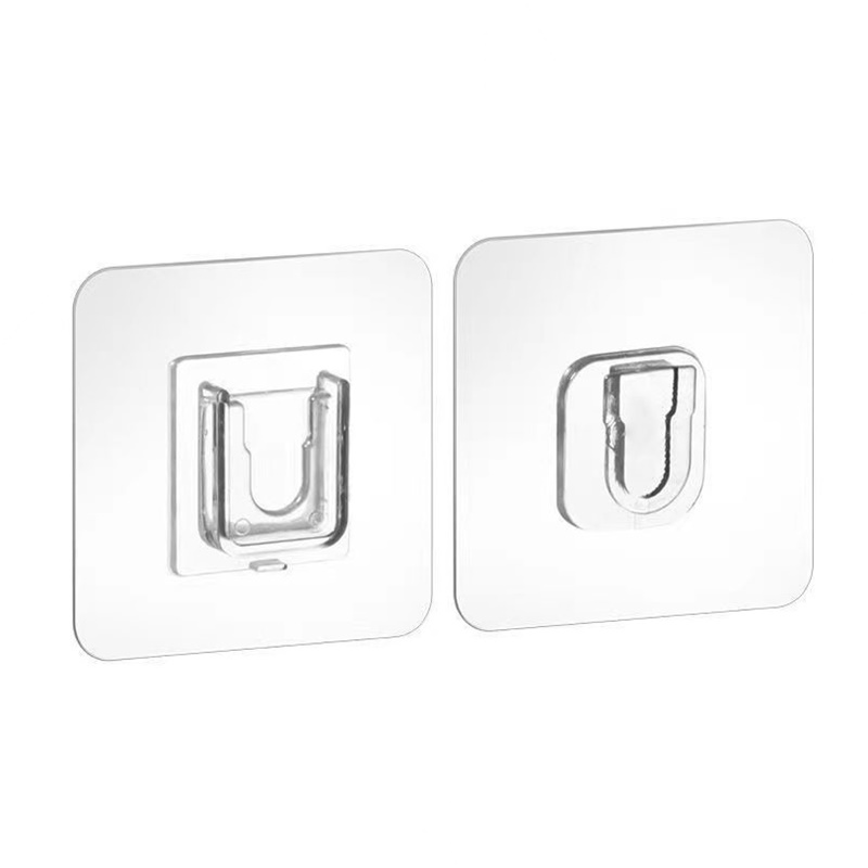 1/3/5/10 Pairs Double-Sided Adhesive Wall Hook Hanger Kitchen Bathroom waterproof Hooks Strong Transparent Wall Storage Sucker: 1 pairs