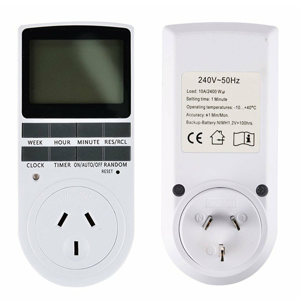 Elektronische Digitale Timer Schalter AU Stecker Küche Timer Outlet 240V 7 Tag 12/24 Stunde Programmierbare Timing Buchse