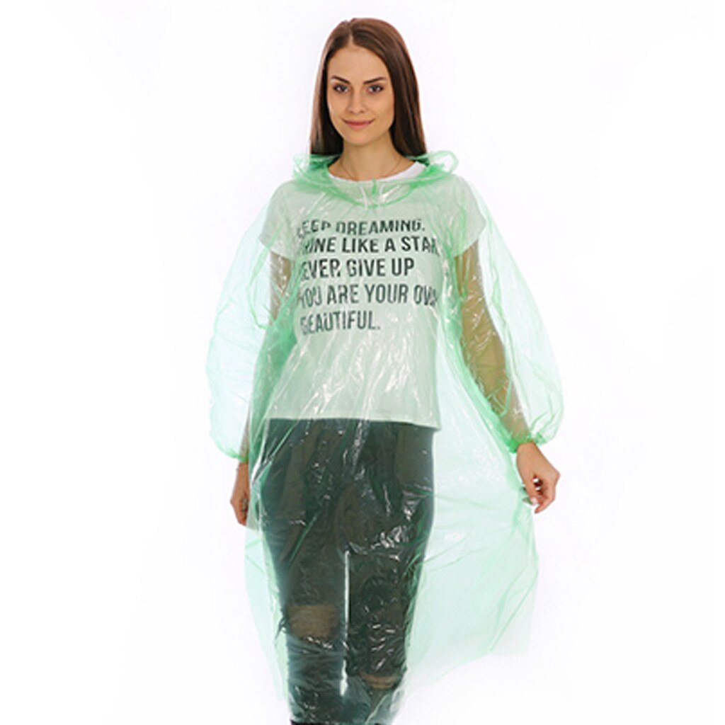 Rider Raincoat Transparent Men Women Hooded Jacket Neutral PE Raincoat Style Rain Coat: B