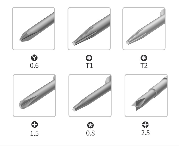 schroevendraaier luchtvaart aluminium handvat extra harde voor iphone samsung demontage tool als effectief als QIANLI Schroevendraaier