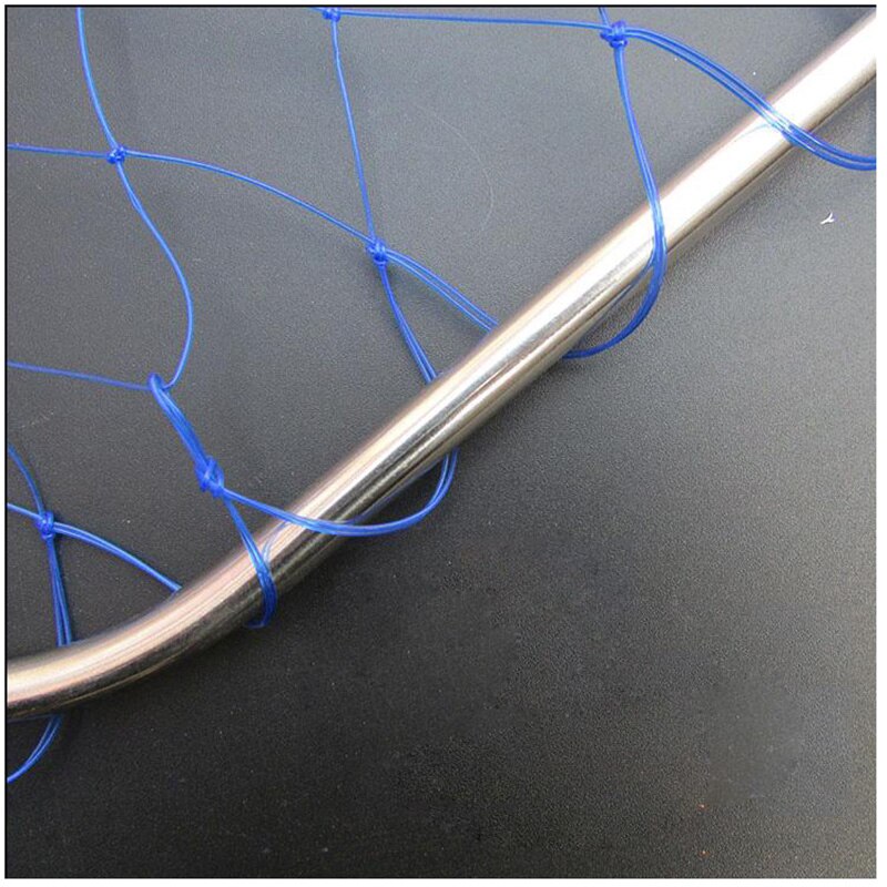 Nylon Visnetten Inklapbare Vissen Tools Ruit Mesh Gat Diepte Opvouwbare Nylon Landing Dip Netto