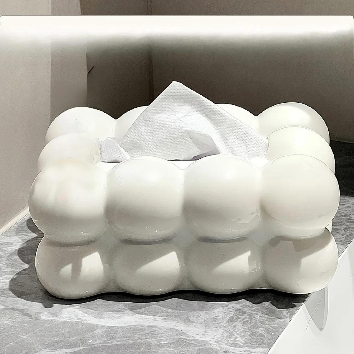 Cloud Tissue Boxes Storage Napkin Holder Paper Case Organizer Ornament Craft Desktop Tissue Holder Kitchen Tissue Box