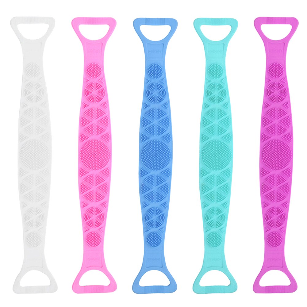 1pc Silicone bain épurateur serviettes frottant dos douche propre brosse salle de bain gommage Flexible épurateur peau nettoyage bain épurateur