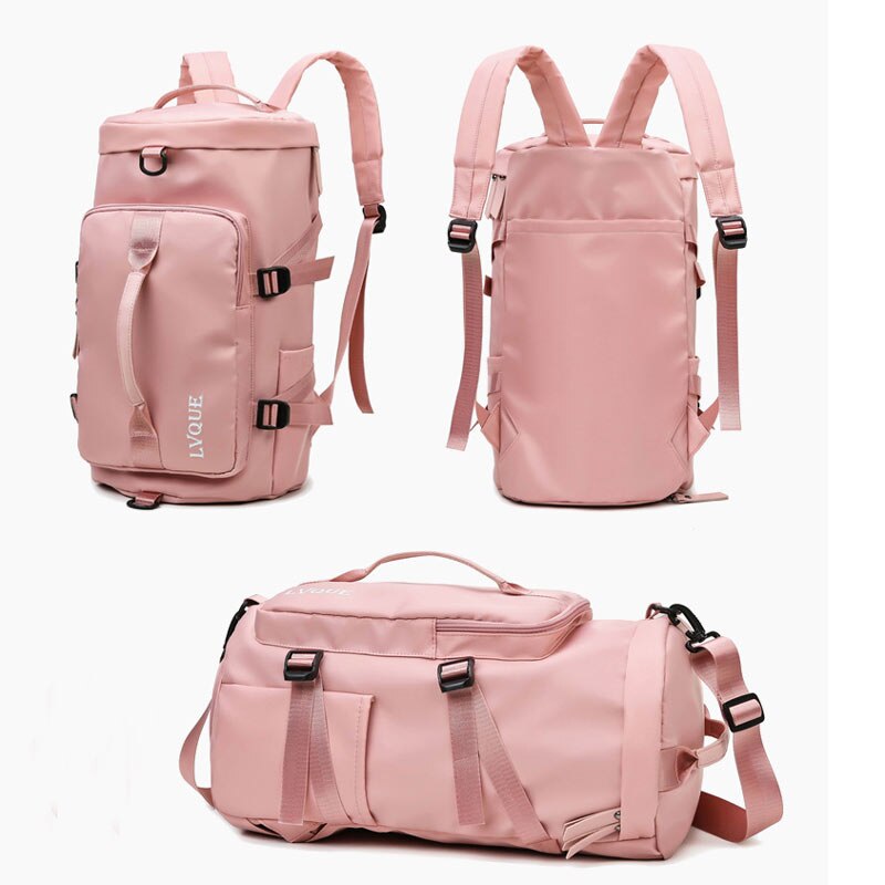 Sac à dos de voyage, sac de voyage en plein air avec compartiment à chaussures, sac à livres pour ordinateur portable, sac de Sport pour le week-end et le jour: lt pink