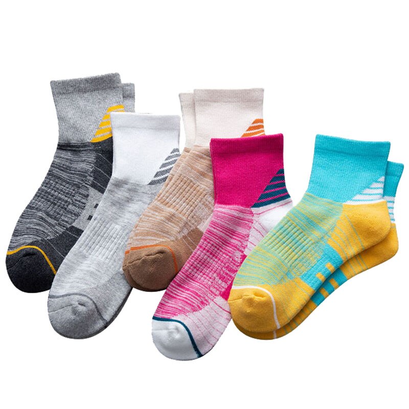 5 Paare Frauen Sport Laufschuhe Knöchel Socken Aus Baumwolle Dicke Kissen Kalten Schnee Winter warm Ich bin Freien Sportlich Wandern Basketball Socke