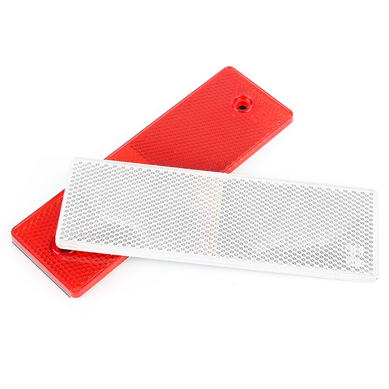 1 PCS Adhesive Plastic Reflector Car Warning Plate Stickers Sign For Car SUV Truck Motorcycle Safety Reflective Strips Red/white