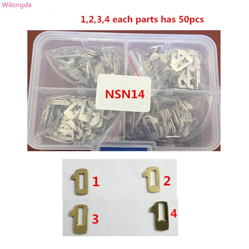Wilongda car lock system NSN14 lock wafer it contaisn 1,2,3,4 each parts has 50pcs car accessory