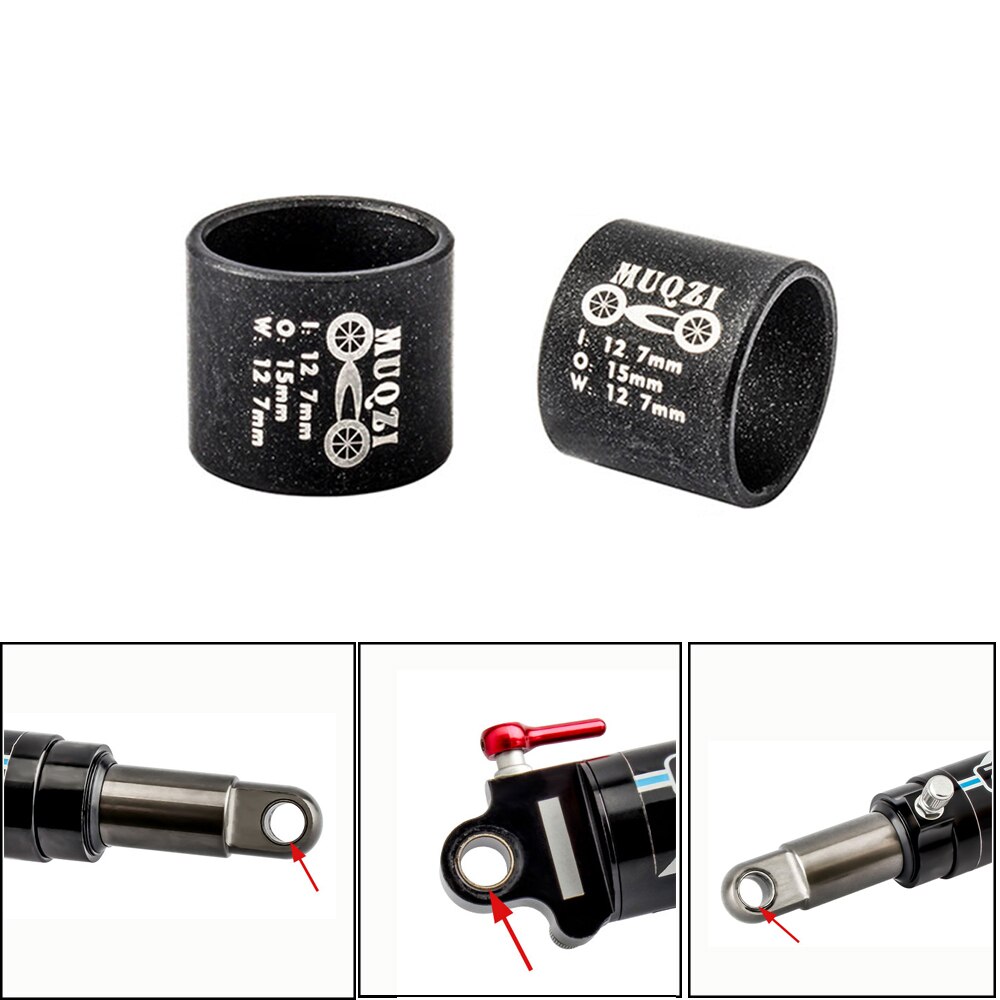 MUQZI Bike Shock Absorbers Du Bushing Stainless Steel Suspension Rear Gallbladder Bushing Te-flon Bearing Mountain Bicycle