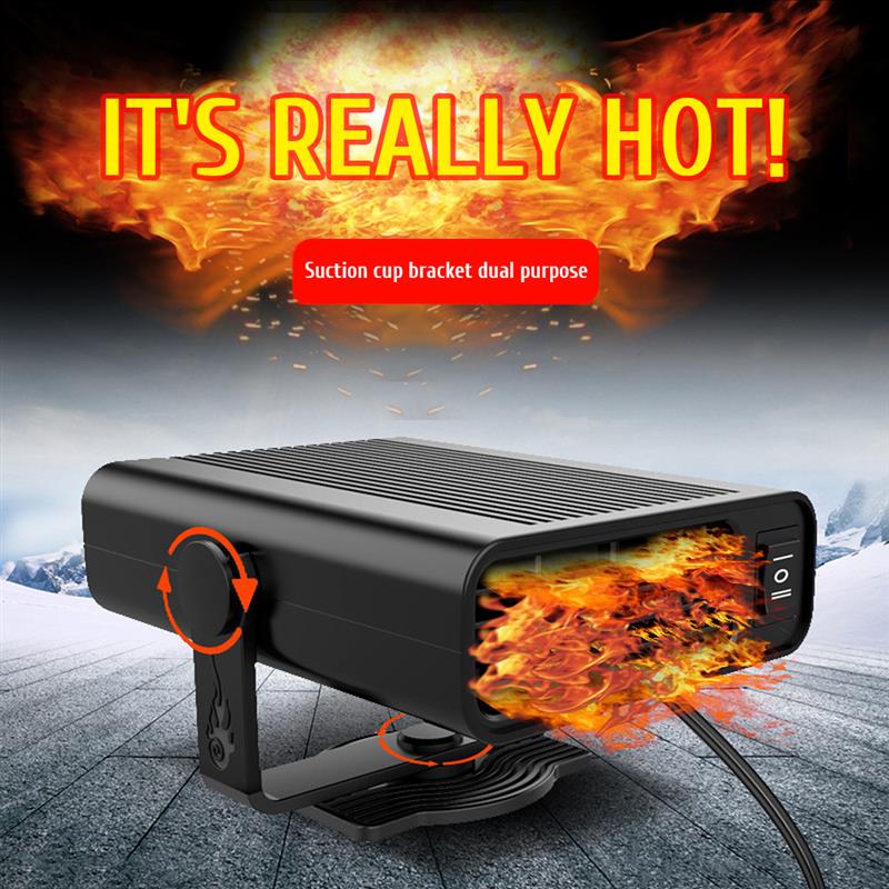 Car Heater 12/24V 120W with Heating Cooling 2 in 1 for Fast Heating Defrost Defogger Auto Windscreen Fan in Cigarette Lighter