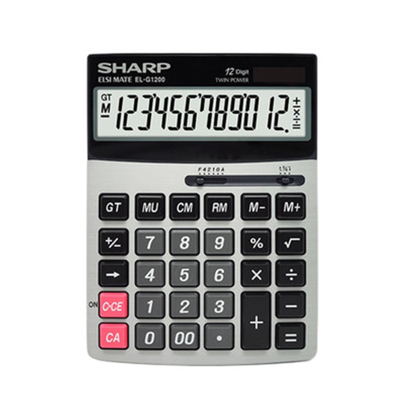 Calculadora afilada EL-G1200 ordenador Solar de oficina financiera con botón grande de pantalla grande