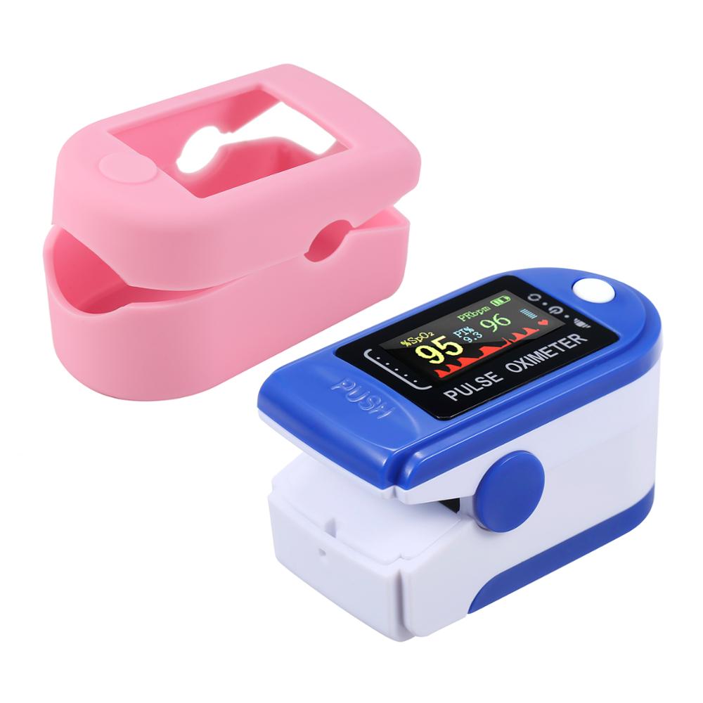 Pulso do oxímetro do pulso da ponta do dedo taxa de pulso monitor de saturação de oxigênio no sangue tft expositor colhedor com silicone caso spo2 pulsioximetro: A
