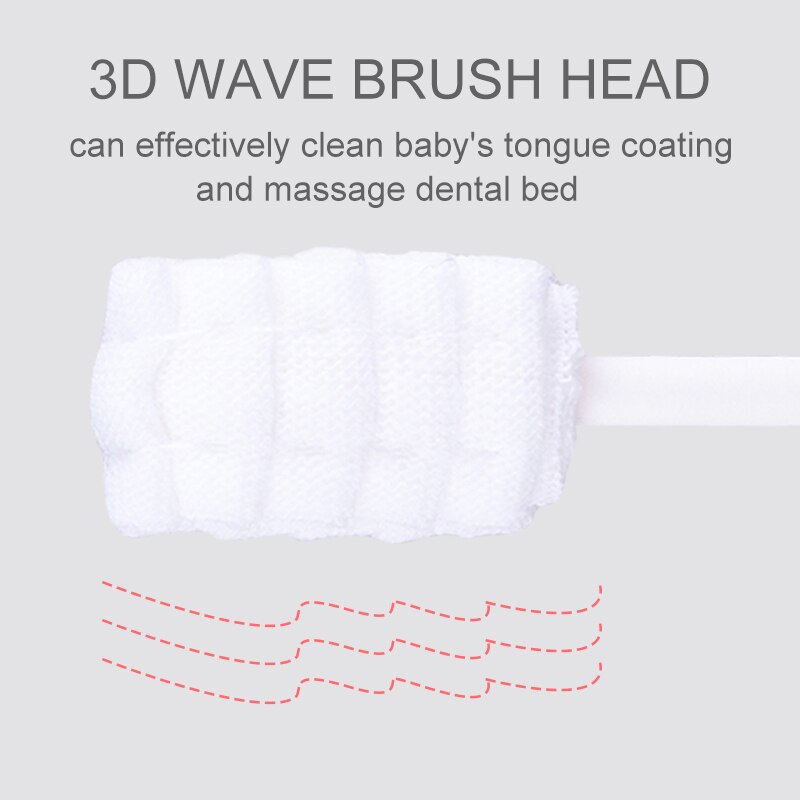 10 Pcs Baby Tandenborstel Baby Tongreiniger Wegwerp Gaas Tandenborstel Zuigeling Orale Cleaning Stick Dental Care Tandenborstel