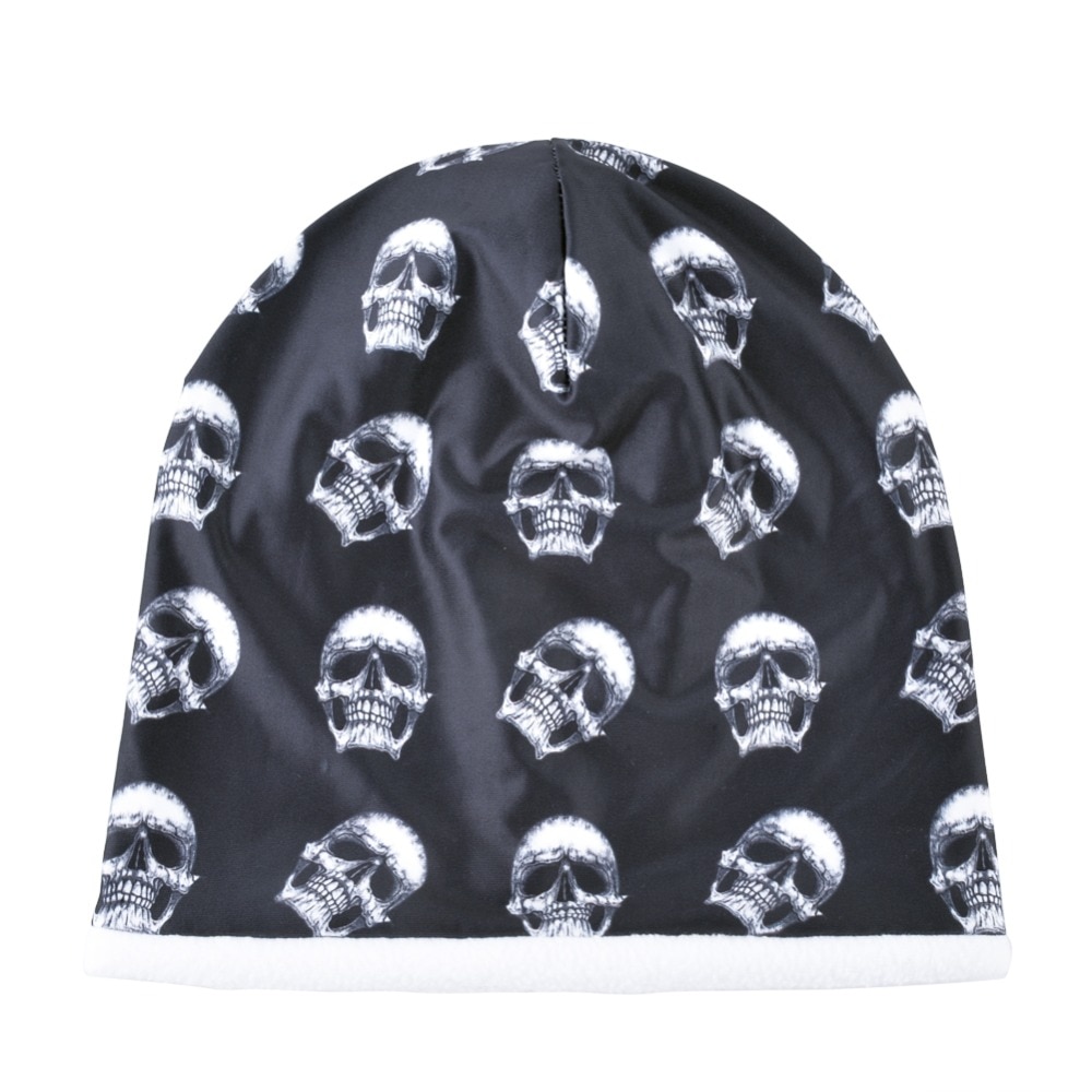super kule hodeskalle mønster hattemaker til menn og kvinner personlighet 3d trykk hofte hopp caps unisex vinter varme skullies beanies gorros