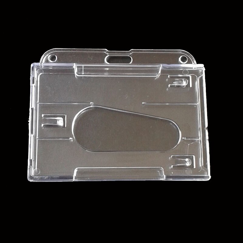 Clear Transparent ID Card Holder Protector Cover Case for Employee Badge Cards