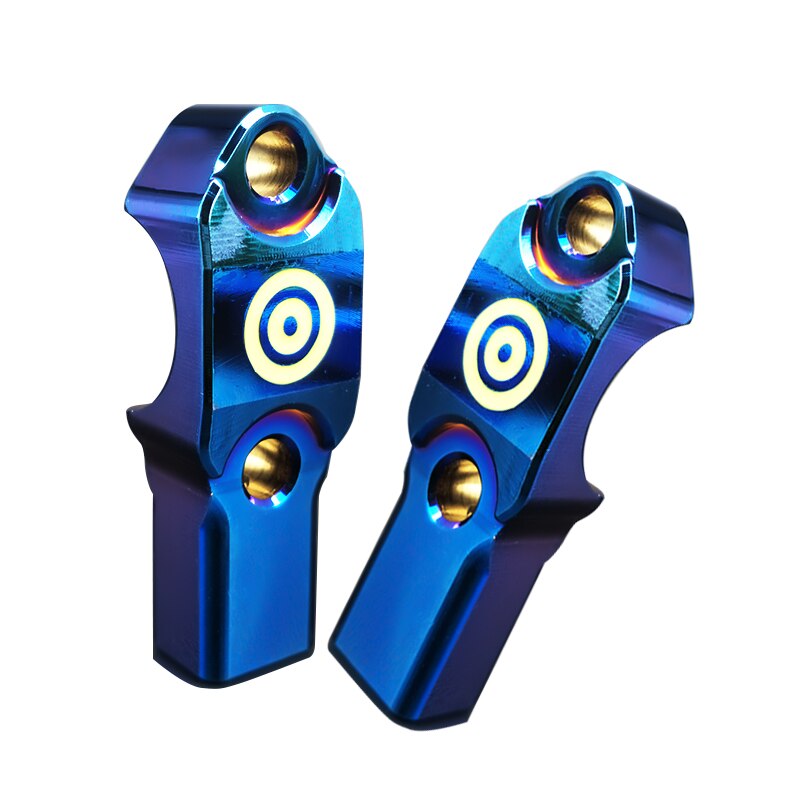 2 stk universal 7/8 tommer 22mm styr motorcykelbremse hovedcylinder spejlklemmer  m10*1.25mm til 19 rcs radial bremsepumpe: Blå