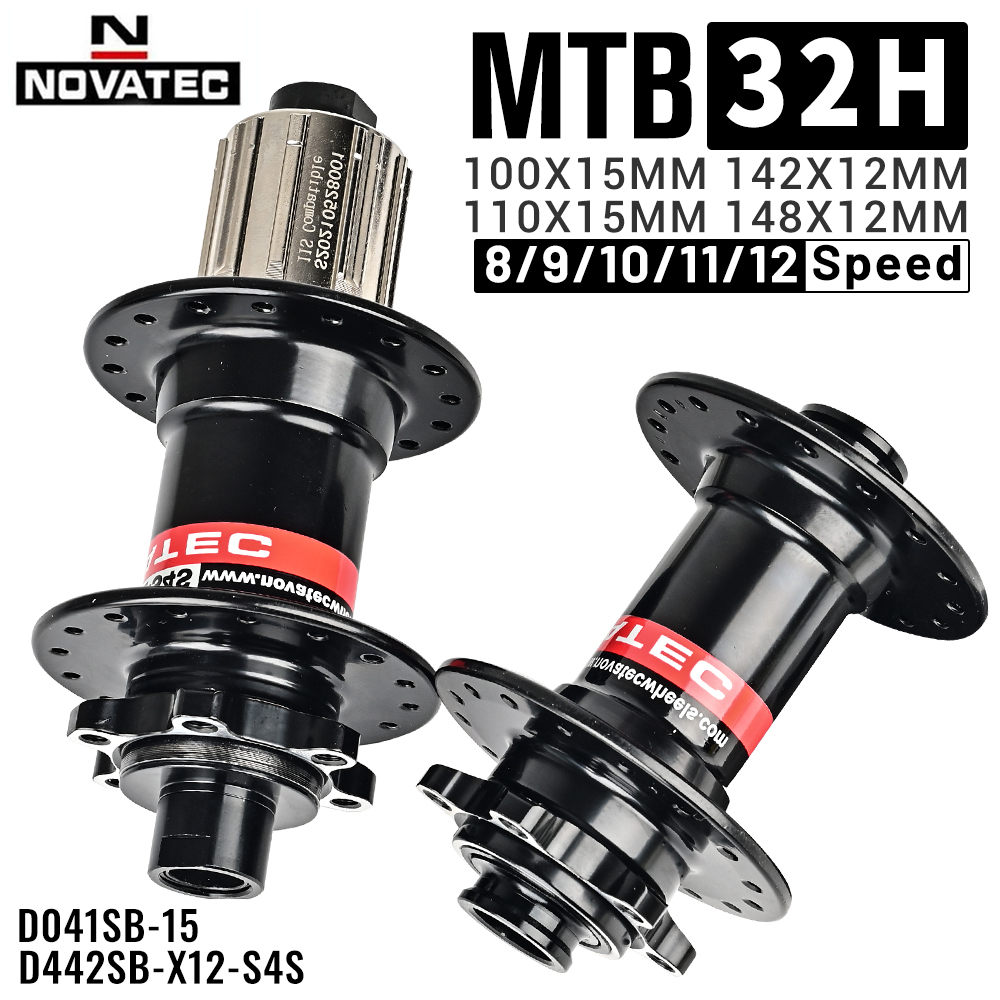 Mozzi MTB Novatec D442 D041 32H BOOST THRU 15/12MM mozzo ruota bicicletta 4 cuscinetti mozzo Mountain Bike per velocità SHIMANO 8/9/10/11/12