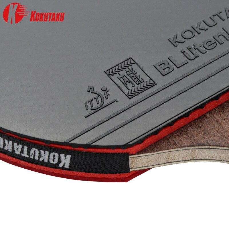 KOKUTAKU-raqueta de tenis de mesa , 5 estrellas, ITTF, pala de ping pong de fibra de carbono, 868, doble cara, granos de goma
