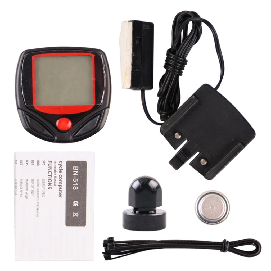 Computer da bici tachimetro per bicicletta cablato contachilometri per bici ciclismo cronometro multifunzione Display LCD con apparecchiature di retroilluminazione