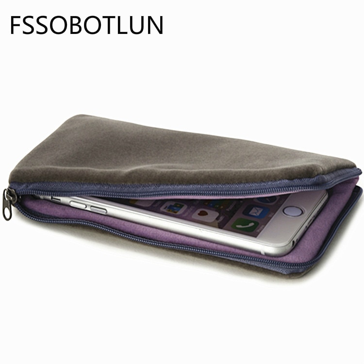 FSSOBOTLUN, 5 Kleuren, voor HUAWEI MATE 20X5G 7 inch Rits Zacht Flanel Phone Pouch Bag Case Voor Voor HUAWEI MATE 20 X
