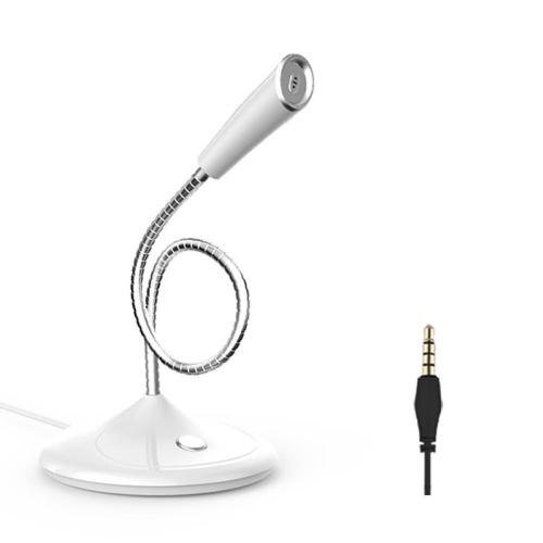 3.5mm/USB Adjustable Desktop Microphone Studio Recording Mic for PC Computer USB Microphone микрофон: White