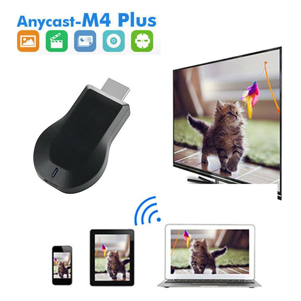 Anycast M4 PLUS 1080P sans fil HD lecteur multimédia Portable Streamer Wifi affichage Dongle pour projecteur Smartphone tablettes