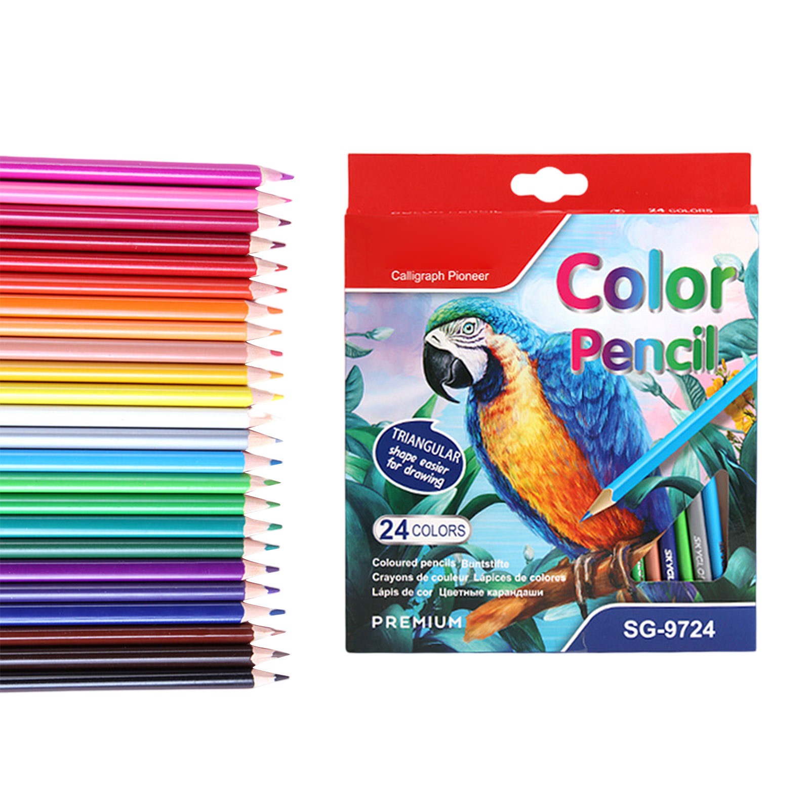 Coloured Pencil Set Art Drawing Pencils Set Student Standard Drawing Pencils Set School Stationery Set Supplies: Red