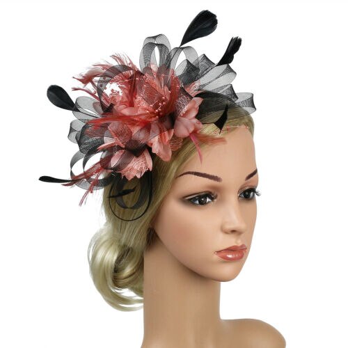 Womens Sinamay Fascinator Cocktail Party Hat Wedding Church Kentucky Derby Dress