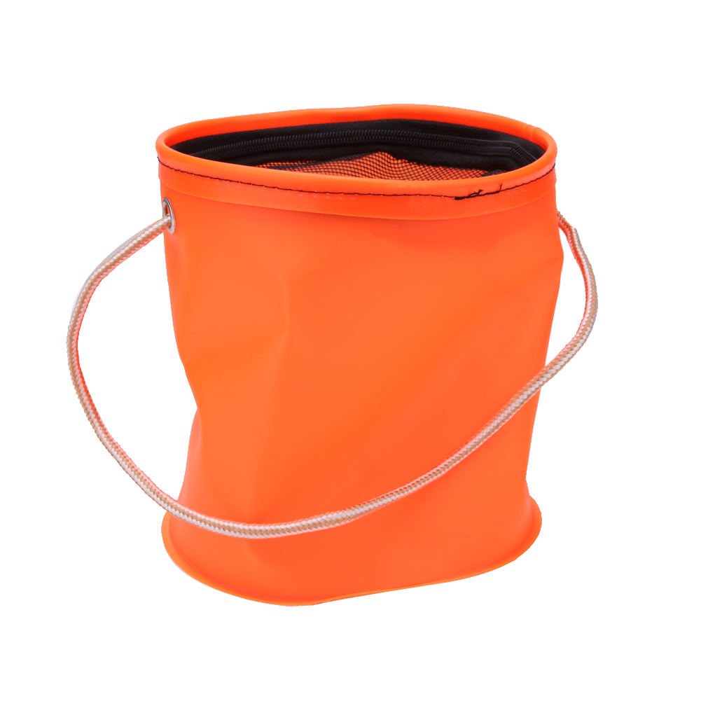Portable Foldable Mesh Fishing Water Barrel EVA Bucket Light Weight Outdoor Round Bucket Bag Fishing Accessories Random Color: Default Title