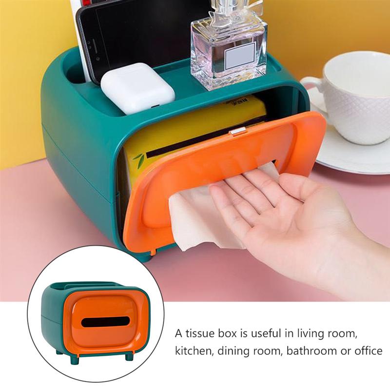 Multifunctional Tissue Box Retro Tissue Container TV Shaped Paper Towel Storage Box