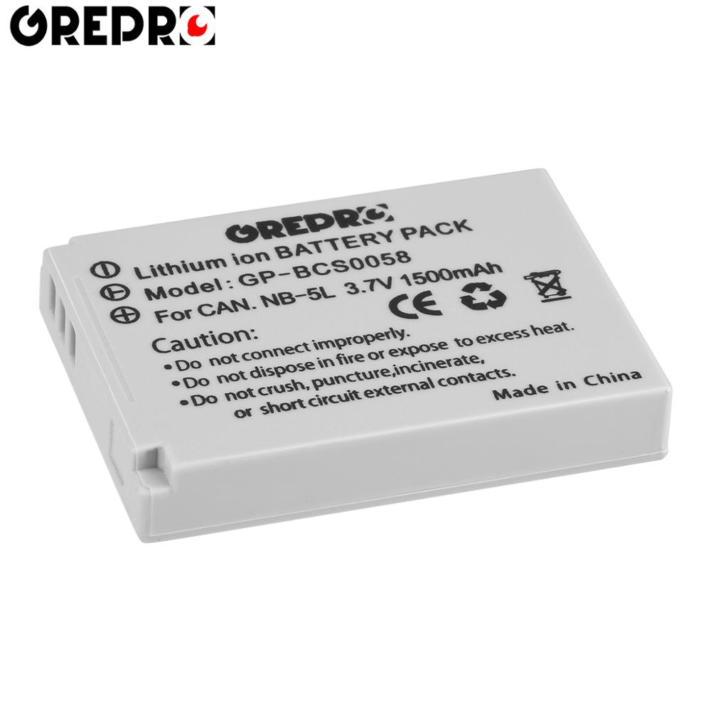 NB-5L NB 5L NB5L batterie de caméra Rechargeable + chargeur USB LCD pour Canon SX220HS SX230HS CB-2LXE PowerShot S100 SD950 SD970 S110: 1Battery