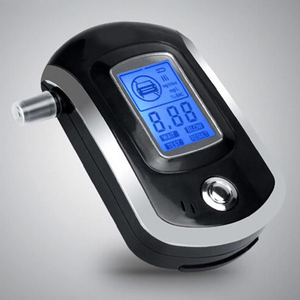 Digitale Alcohol Adem Tester Lcd Blaastest Analyzer Detector Zwart