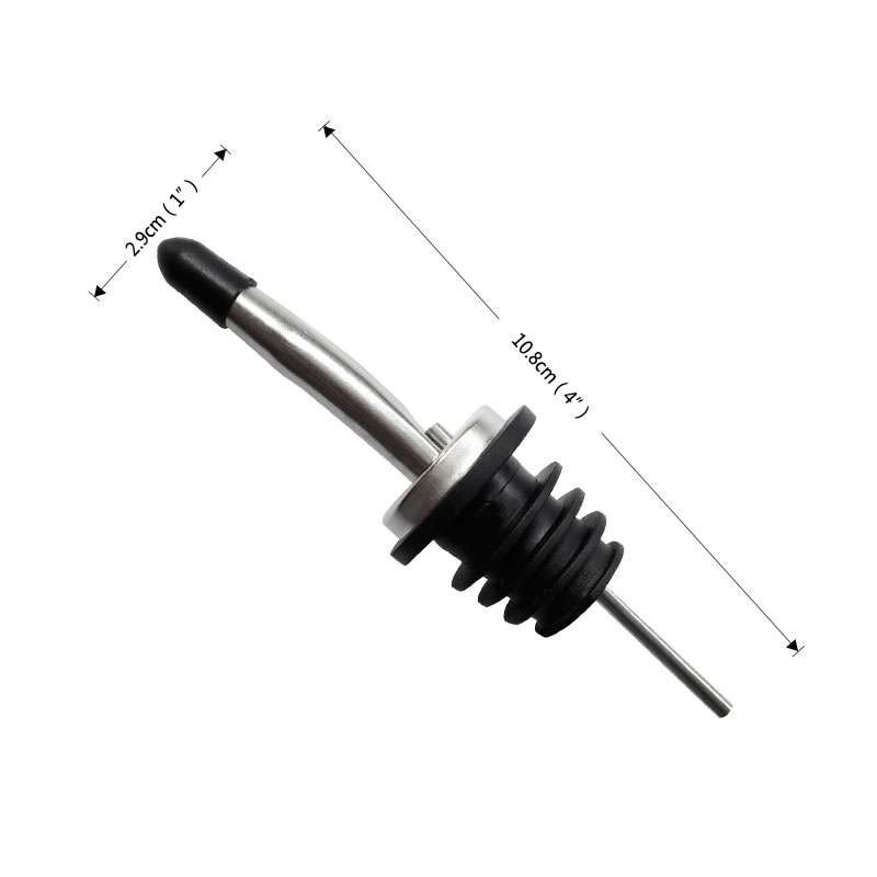 1 Stks Rvs Whisky Liquor Schenker met Cover Olie Wijnfles Schenker Cap Uitloop Stopper Mond Dispenser Bar Accessoires