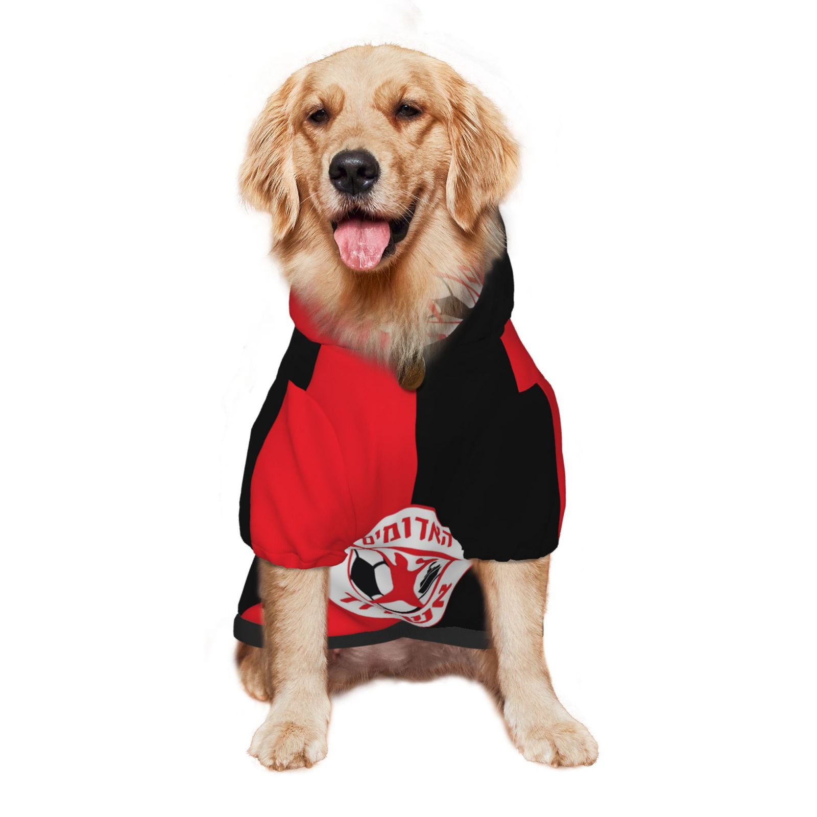 Hapoel Ashdod Fc Medium and Large Pet Dog Wear Hoodies Puppy Costume Winter Cloth Sweaters Sweatshirts Hoodie with Pocket