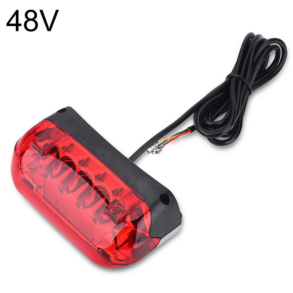 36V/48V LED Taillight Indicator Brake Light for Electric Scooters Bicycle Brake Indicator LED Rear Tail Light Warning Lamp