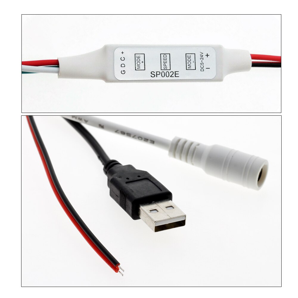 SP002E 3 Sleutel Mini Rgb Controller Micro-Controller DC5-24V Voor WS2811 WS2812B Pixels Droom Kleur Led Strip 2048 pixels