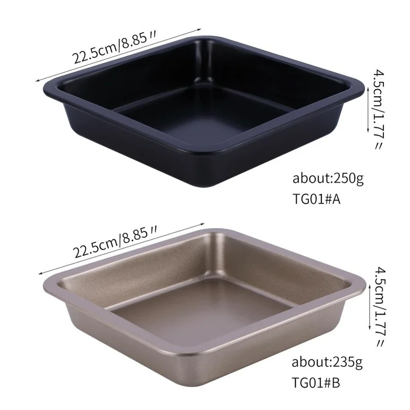 Non-Stick Square Cake Pan Carbon Steel Baking Tray Pie Pizza Bread Cake Mold Bakeware Baking Tools Baking Dishes