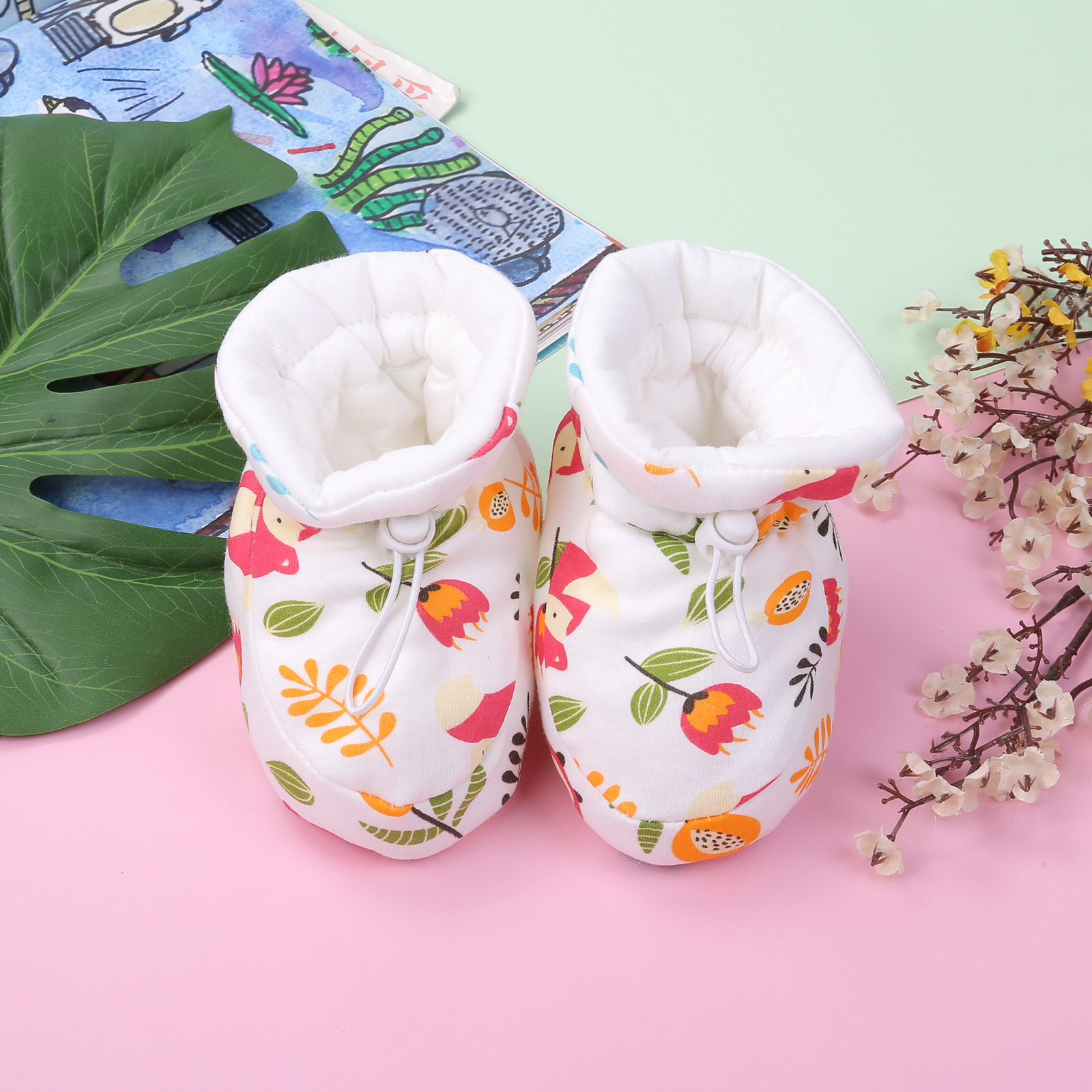 Emmababy Pasgeboren Baby Booties Leuke Gedrukt Winter Slippers Zachte Zool Toddle Eerste Wandelaars Wieg Schoenen: 012