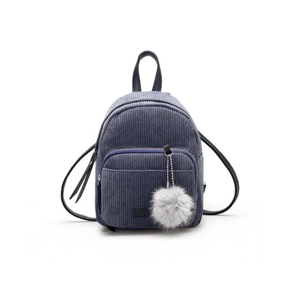 2018 nova marca feminina meninas sólido pequeno ombro mochila de viagem veludo mochila: Light Gray