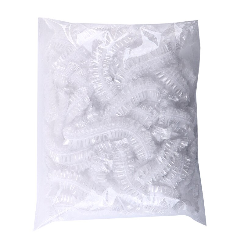 Lot de bonnets de douche jetables, lot de 100 pièces, ensemble de bonnets de bain Non tissés plissés, Anti-poussière, accessoires de beauté pour Salon de coiffure: 50PCS