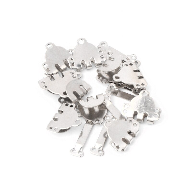 10x Trouser Skirt Hooks + Bars Fasteners For Suit Pants Extenders Tailor Sewing: 1.4cm SS