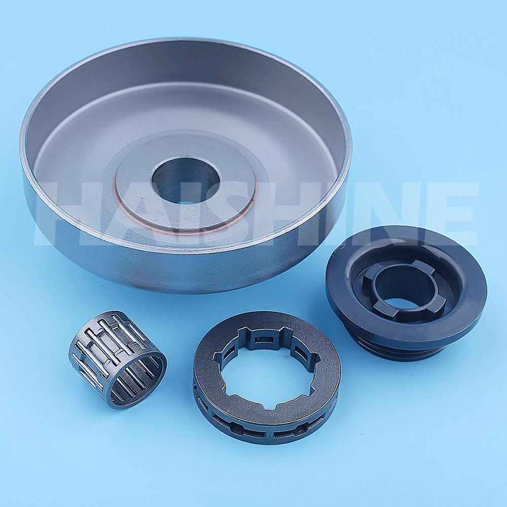 3/8"-7T Clutch Drum For Husqvarna 394 395 394XP 395XP Chainsaw Sprocket Rim Kit Needle Bearing Replacement Parts 503625903