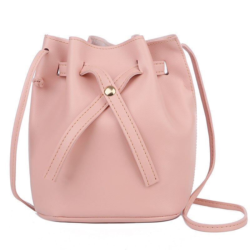 Bolso de cubo de Color sólido para mujer, bolsa de hombro, novedad de verano, primavera,