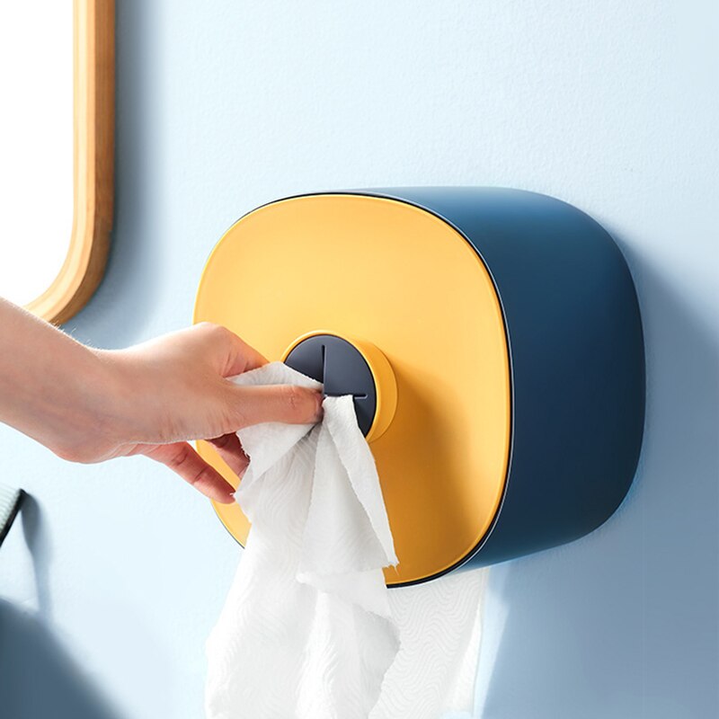 Bathroom Towel Storage Box Wall Mounted Non Perforated Space Saving Toilet Simple And Practical Towel Paper Towel Box