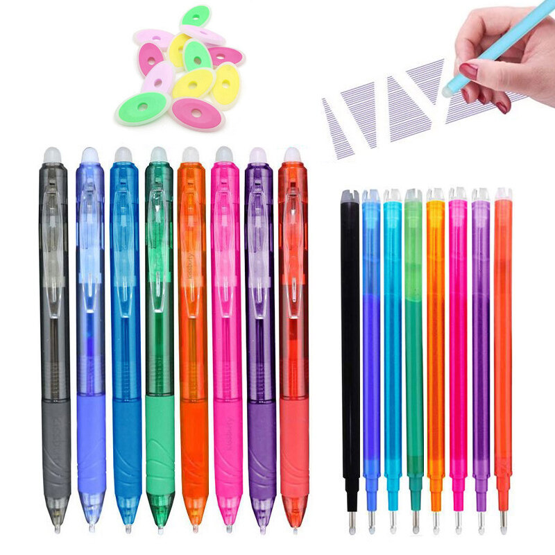 Meerkleurige 0,5 mm uitwisbare gelpennen met vullingen Gum zwart blauw rood balpennen voor het schrijven van Kawaii briefpapier
