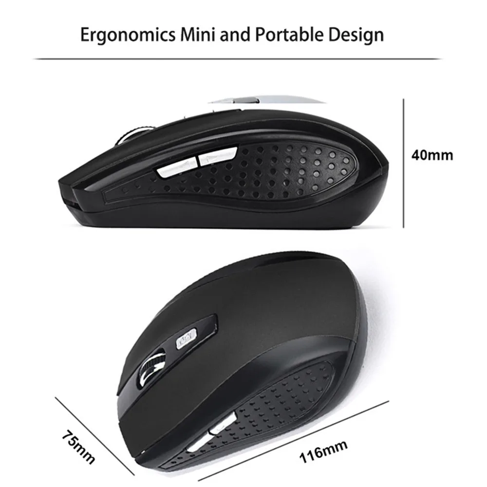 2.4g langatonta pelihiiriä, säädettävä 1600 dpi:n optinen toimistohiiri, ergonominen hiiri kannettavalle tietokoneelle, macbookille