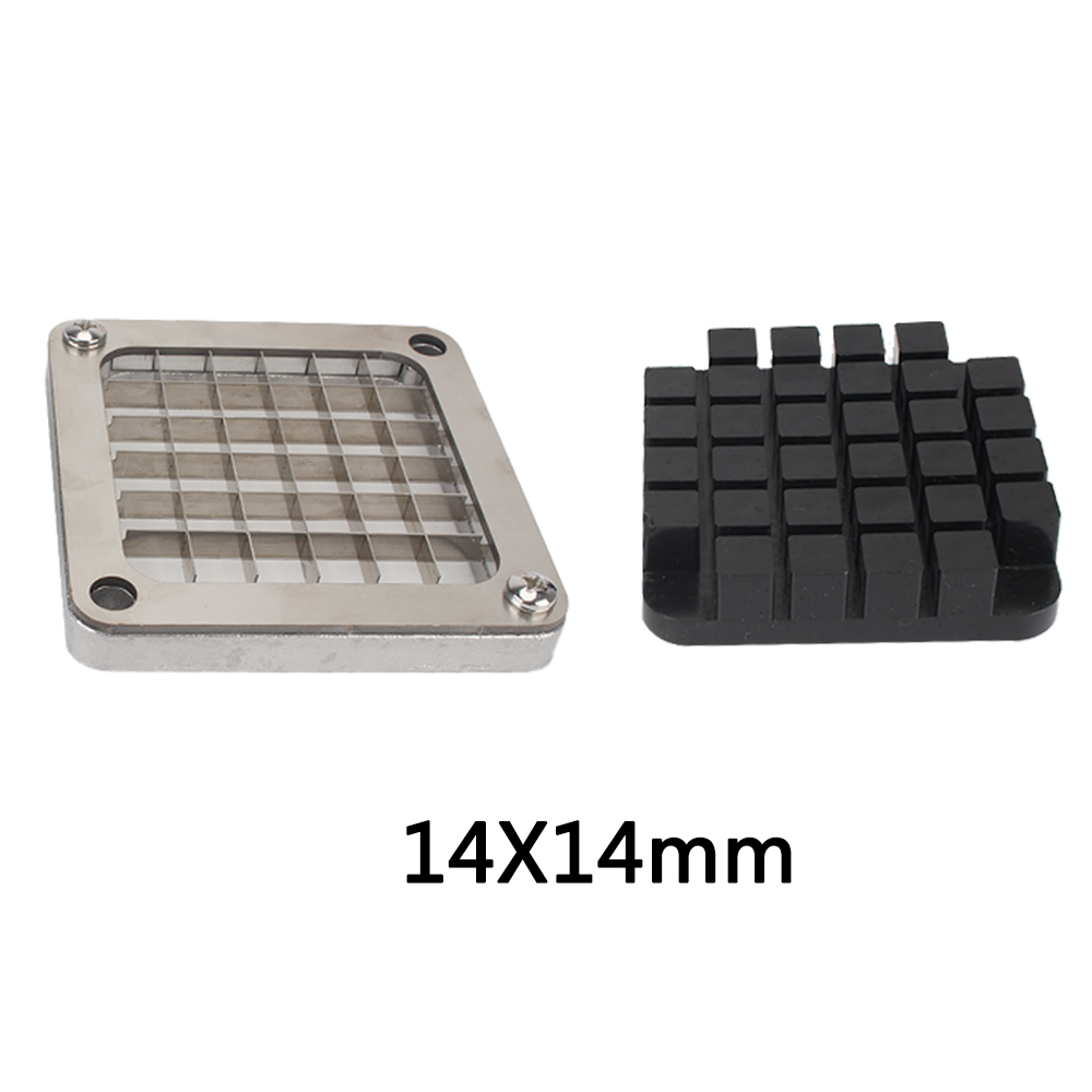 French Fry Cutter, Chips Cutter Parts Stainless Steel Fries Machine Accessories +3 Blades Size, French Fry Potato Chips Cutters: 14mm