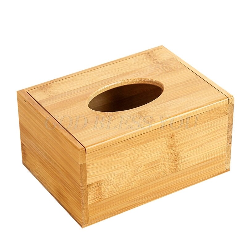 Bamboo Tissue Box Holder Storage Paper Box Tissue Box Cover Car Wood Napkins Holder Case Organizer Home Decoration: M